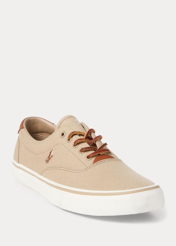 Polo Ralph Lauren Thorton Lærred Low-Top Sneakers Herre Danmark (TSZDH2740)